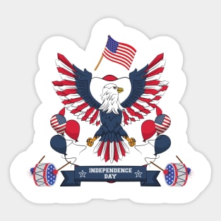 America Day independence Sticker